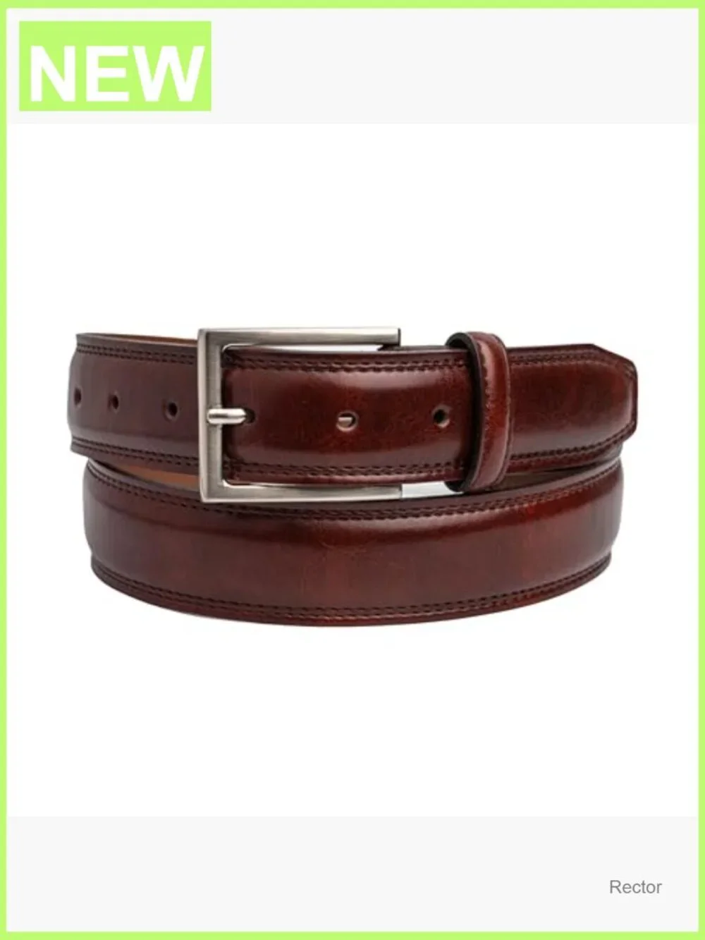 Men's Double Stitch Genuine Leather Belt 32